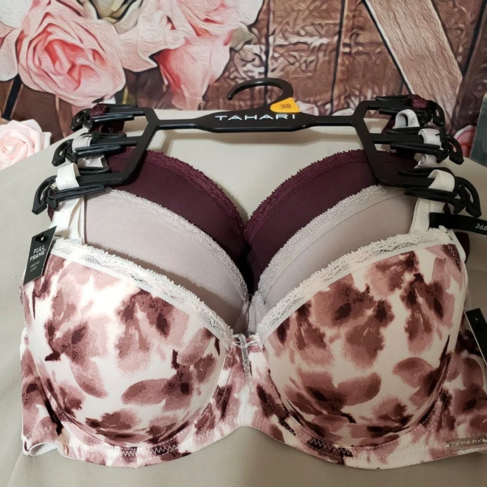 New Set Of 3 36B Tahari Full Frame Padded Bras - Picture 8 of 8